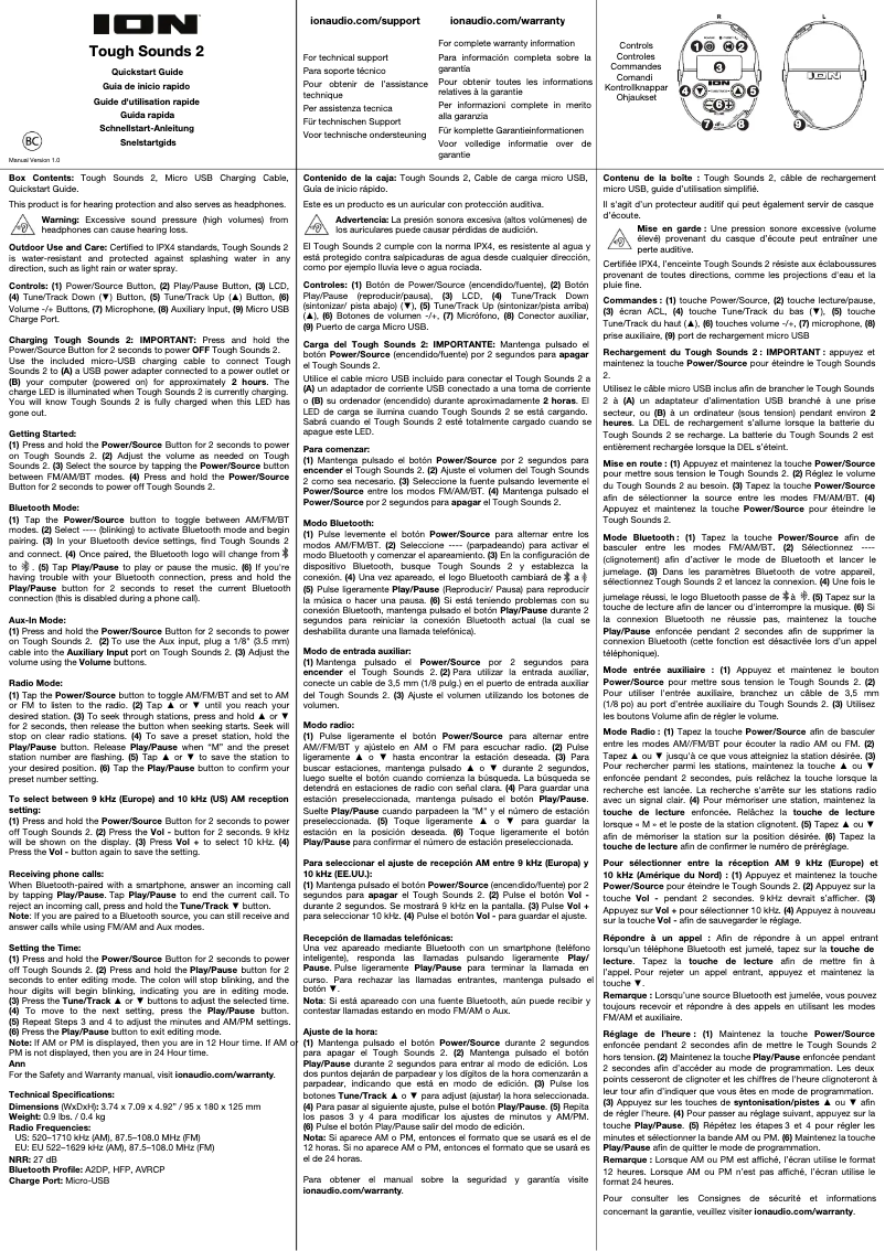 Página 1 del manual Manual de usuario ION Tough Sounds 2