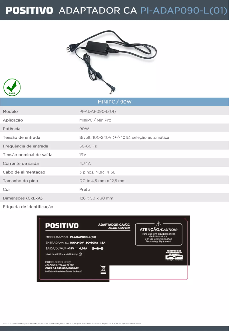 Image de la première page du manuel de l'appareil MiniPro PI-ADAP090-L01