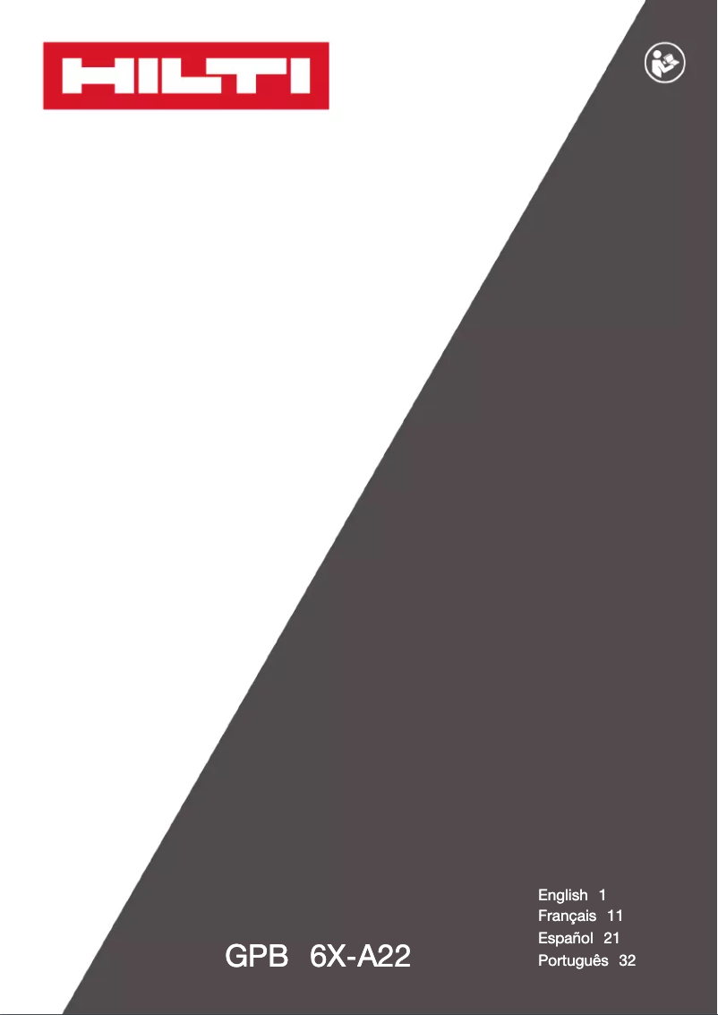 Image de la première page du manuel de l'appareil GPB 6X-A22