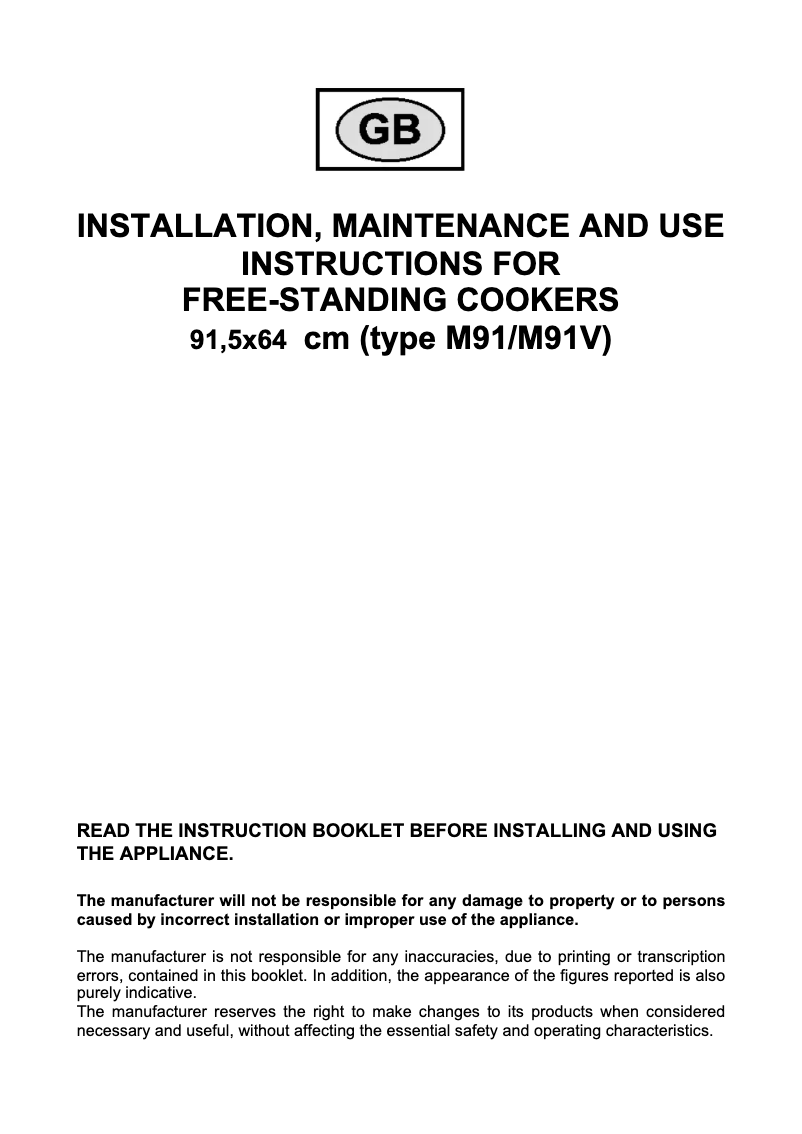 Page n°1 - Manuel utilisateur Bertazzoni X90 5 MFE VE