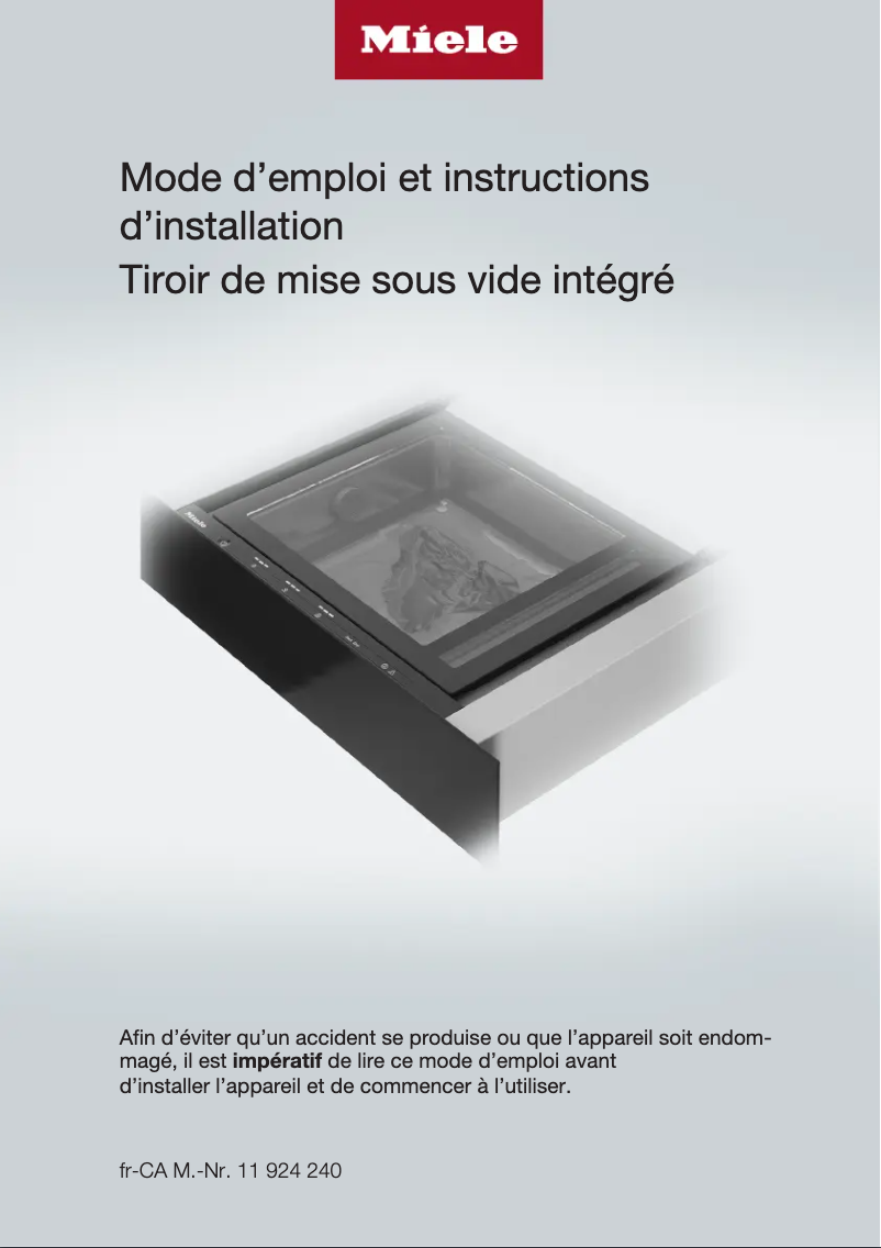 Page n°1 - Fiche technique Miele EVS 7670