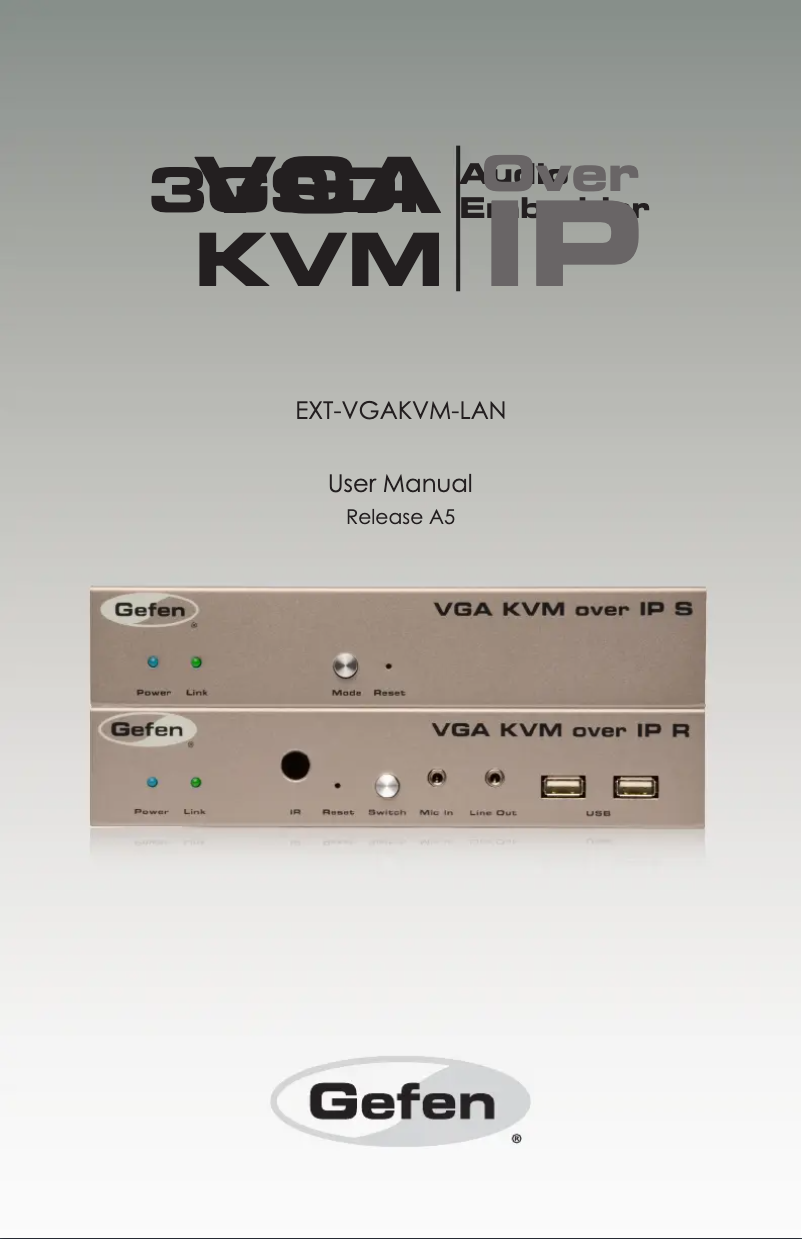 Image de la première page du manuel de l'appareil EXT-VGAKVM-LAN