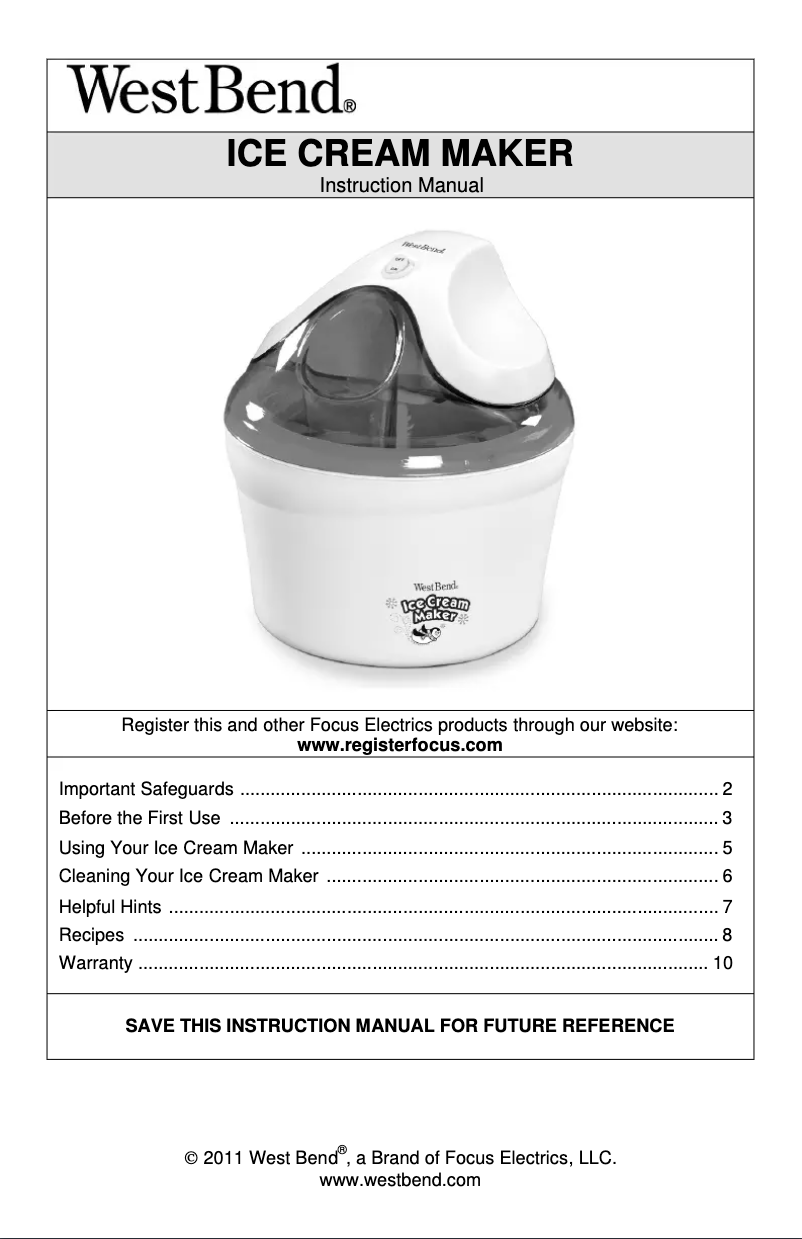 Page 1 de la notice Manuel utilisateur Focus Electrics IC12893