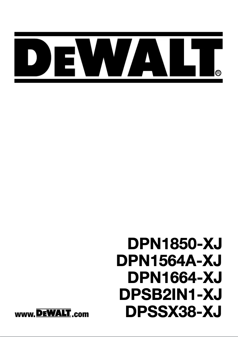 Page n°1 - Manuel utilisateur DeWalt DPN1664