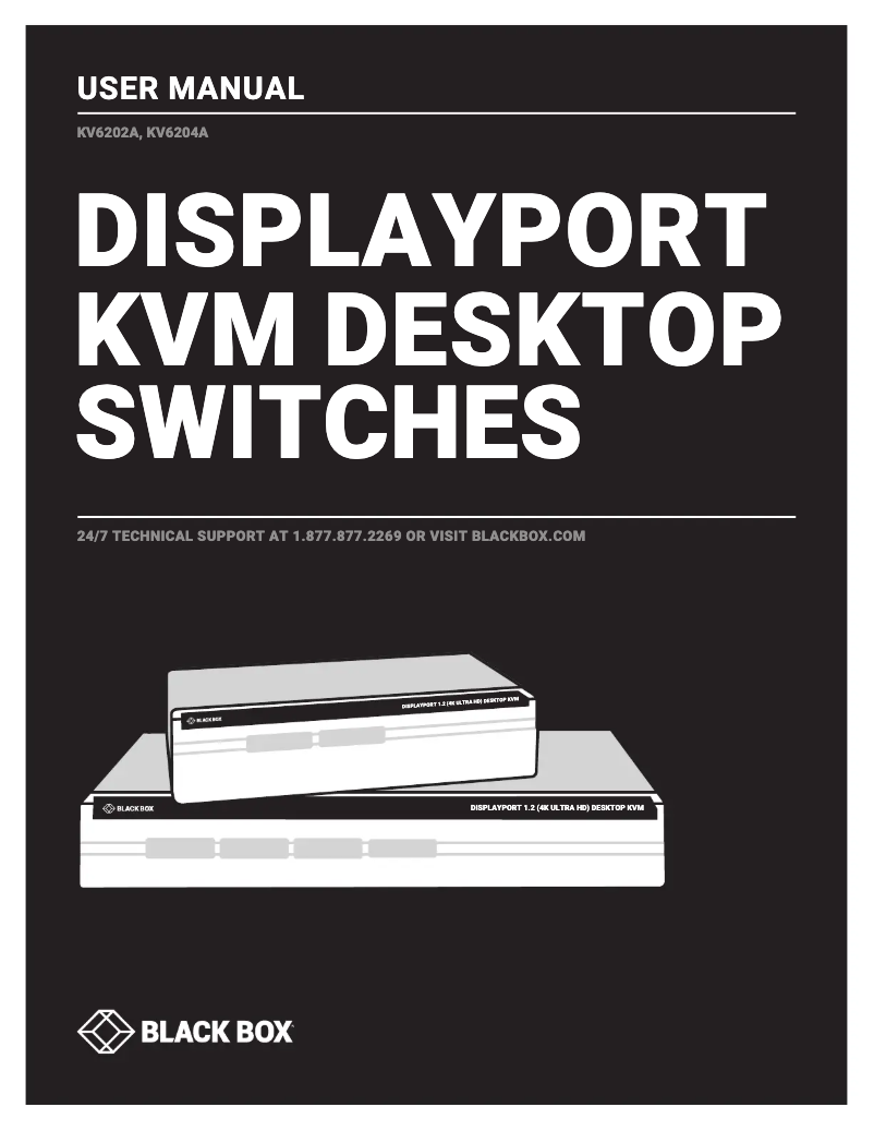 Page 1 de la notice Manuel utilisateur Black Box KV6204A