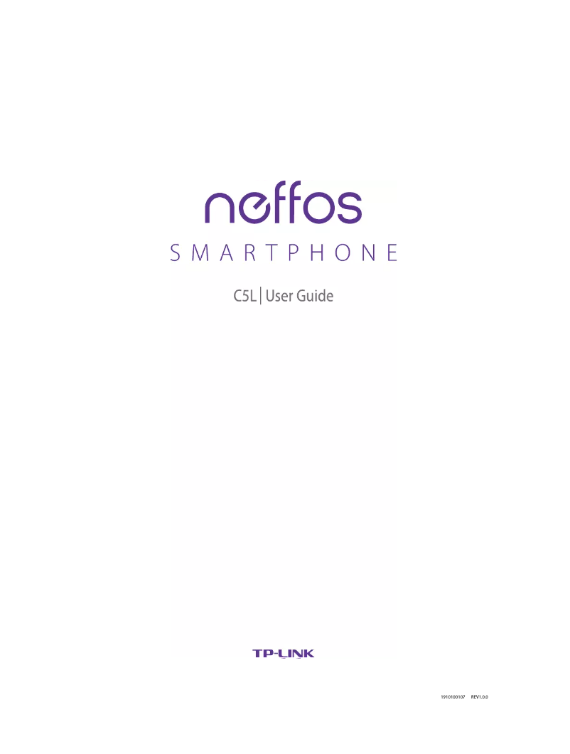 Image de la première page du manuel de l'appareil Neffos C5L