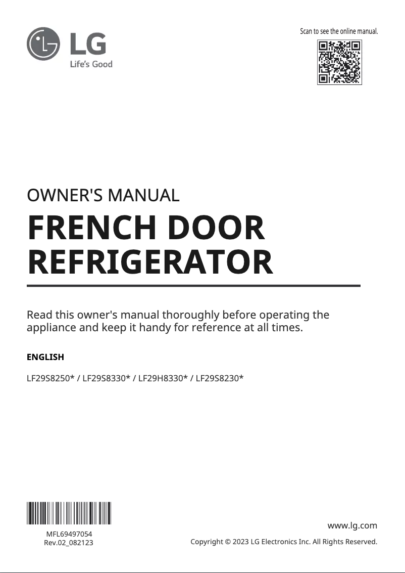 Page n°1 - Manuel utilisateur LG LF29S8330D