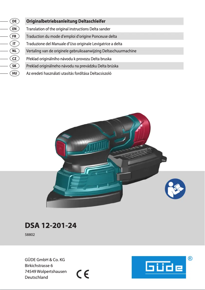 Página 1 del manual Manual de usuario Güde DSA 12-201-24