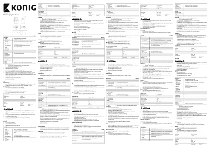 Page 1 de la notice Manuel utilisateur Konig SAS-VDS100