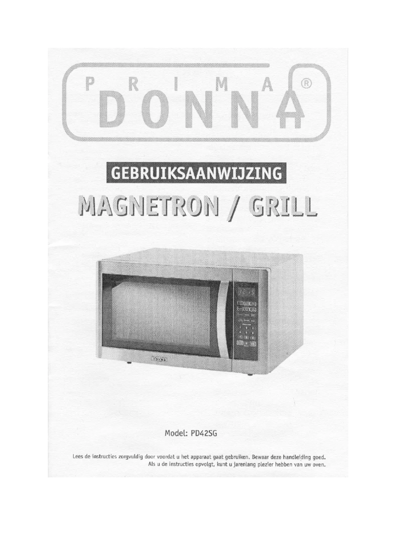 Page n°1 - Manuel utilisateur Prima Donna PD42SG