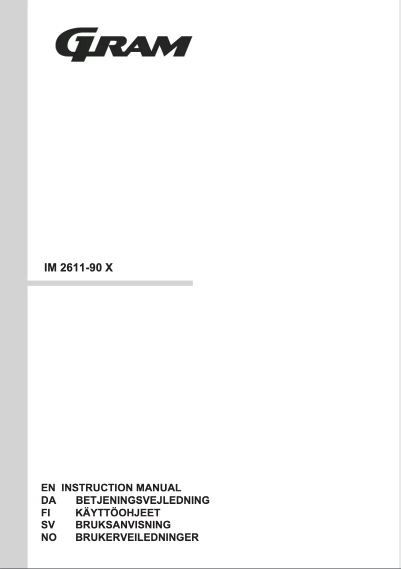 Page n°1 - Manuel utilisateur Gram IM 2611-90 X