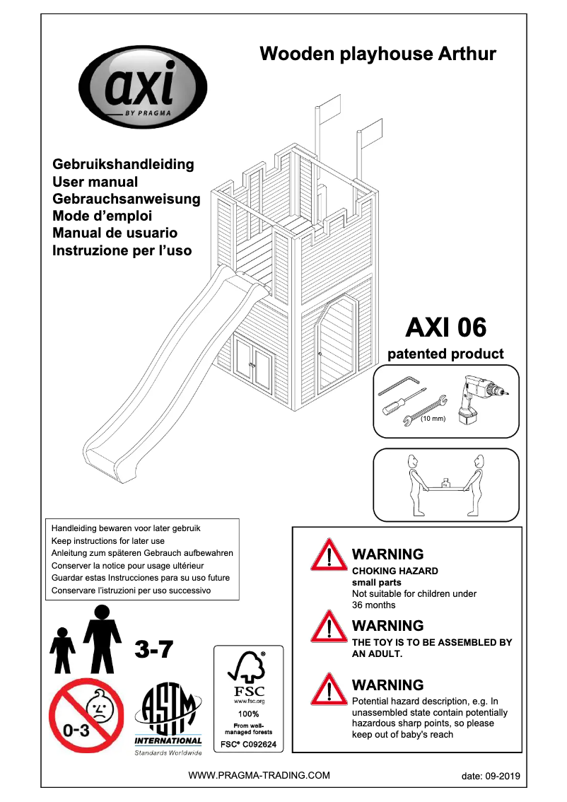 Page 1 de la notice Manuel utilisateur AXI Arthur