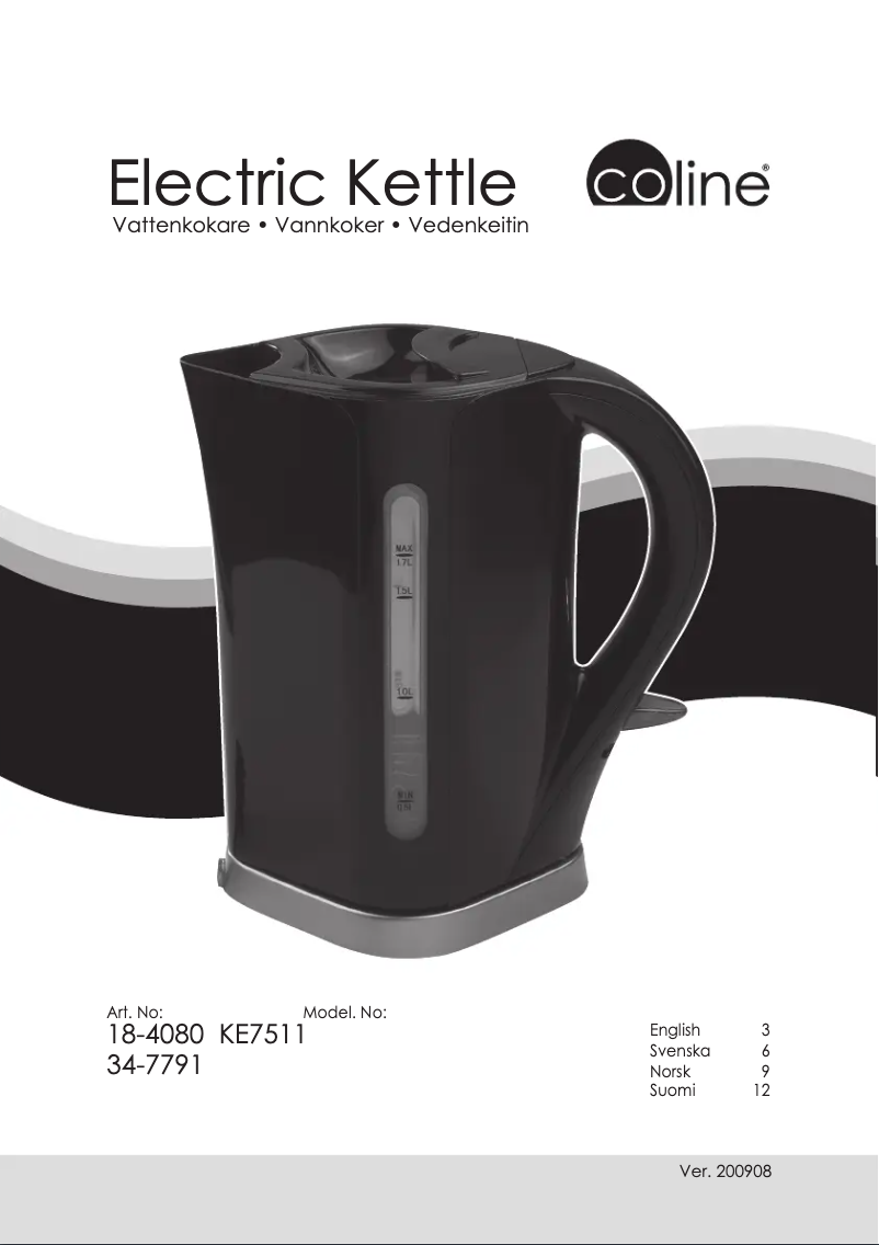 Page 1 de la notice Manuel utilisateur Coline KE7511