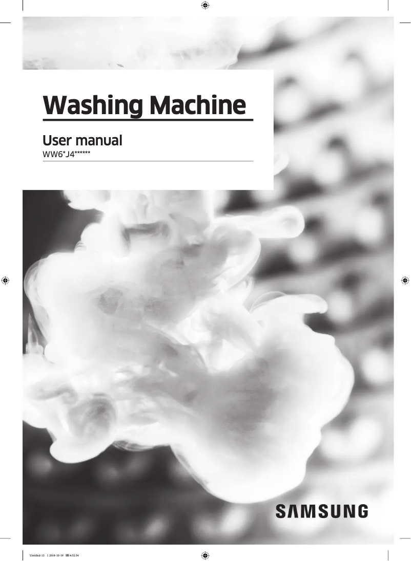 Page 1 de la notice Manuel utilisateur Samsung WW60J4260LW1LE