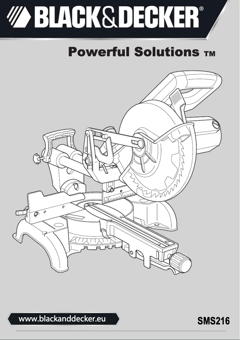 Page 1 de la notice Manuel utilisateur Black & Decker SMS216