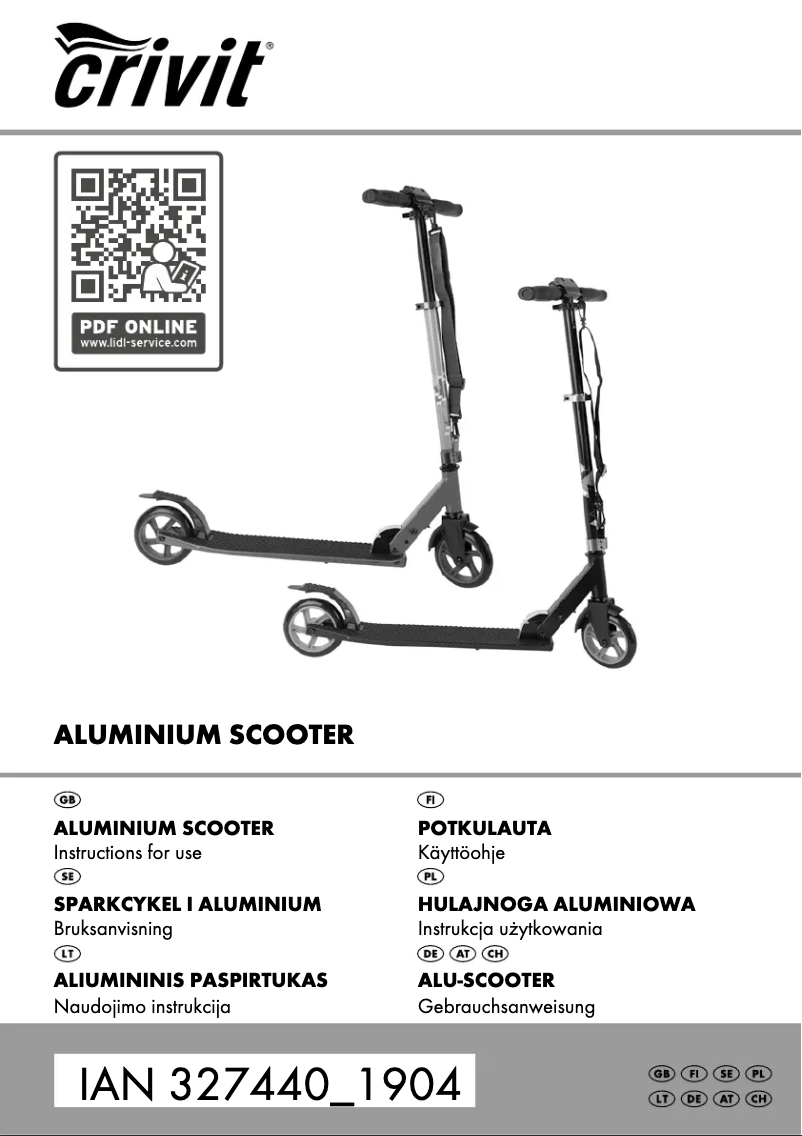 Page n°1 - Manuel utilisateur Crivit IAN 327440