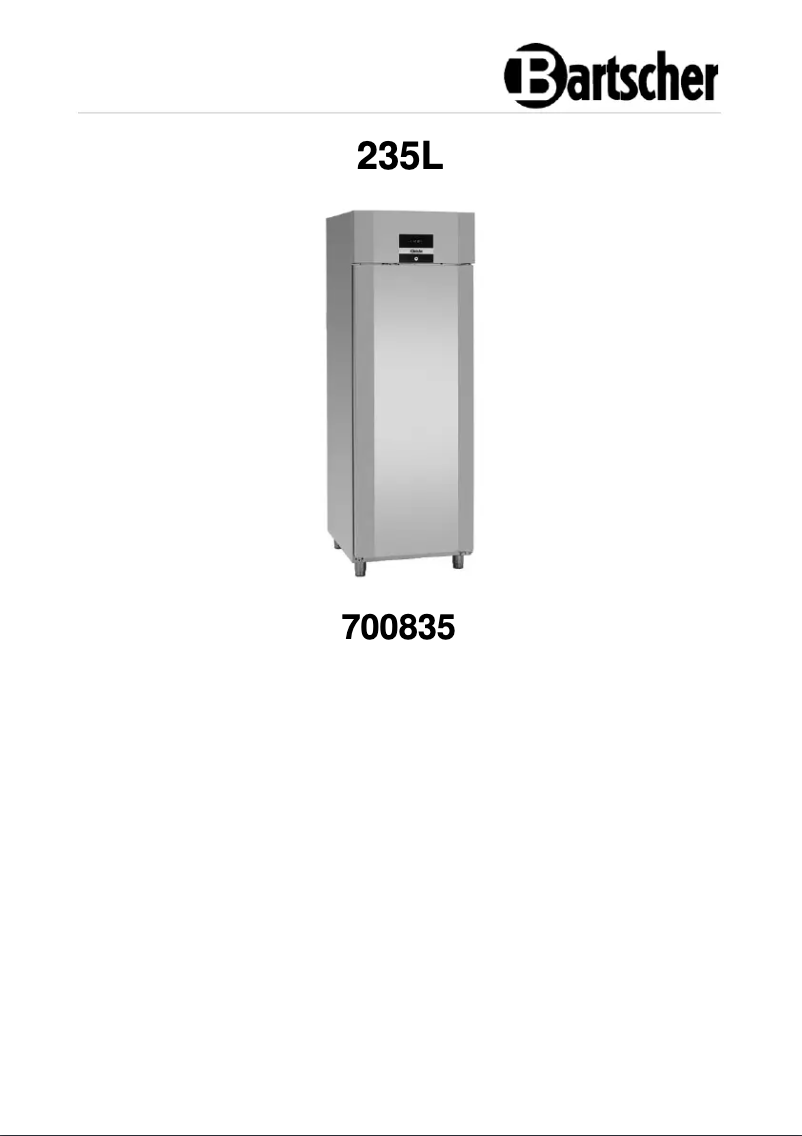 Page 1 de la notice Manuel utilisateur Bartscher 700835