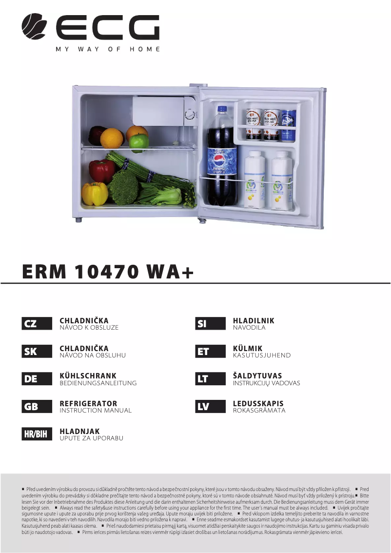 Page 1 de la notice Manuel utilisateur ECG ERM 10470 WA+