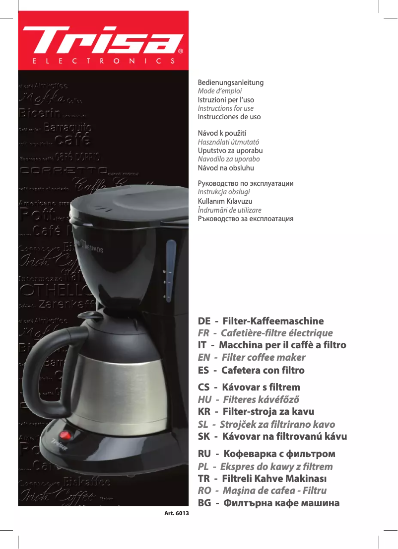 Page n°1 - Manuel utilisateur Trisa Aroma Thermos