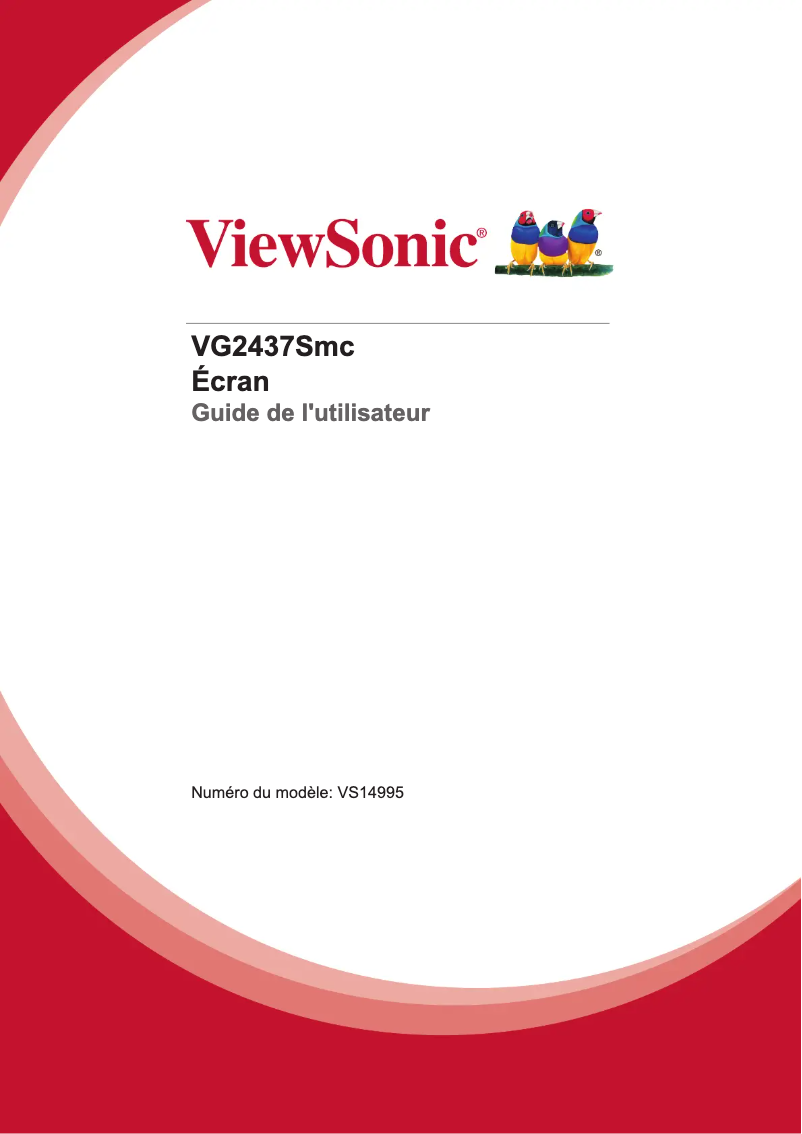 Página 1 del manual Manual de usuario Viewsonic VG2437Smc