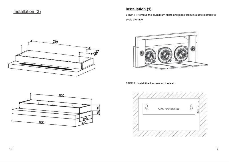 Page n°1 - Guide d'installation Brandt AI1790X
