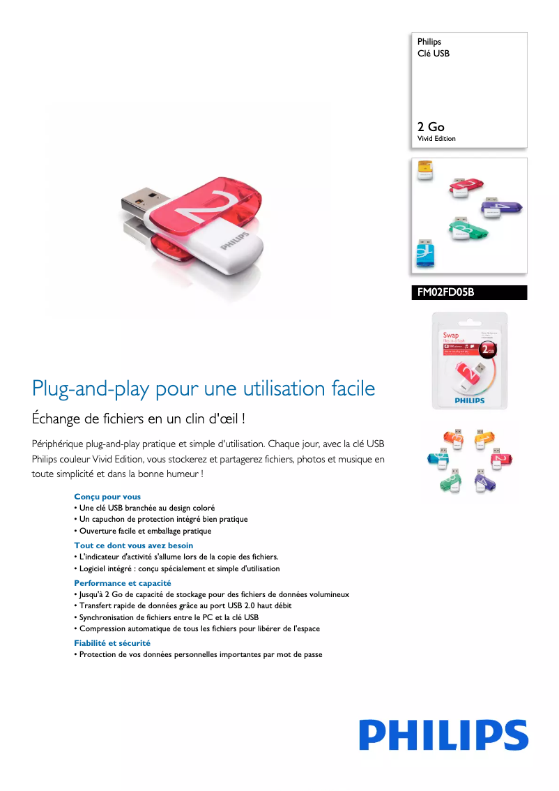 Página 1 del manual Ficha técnica Philips FM02FD05B