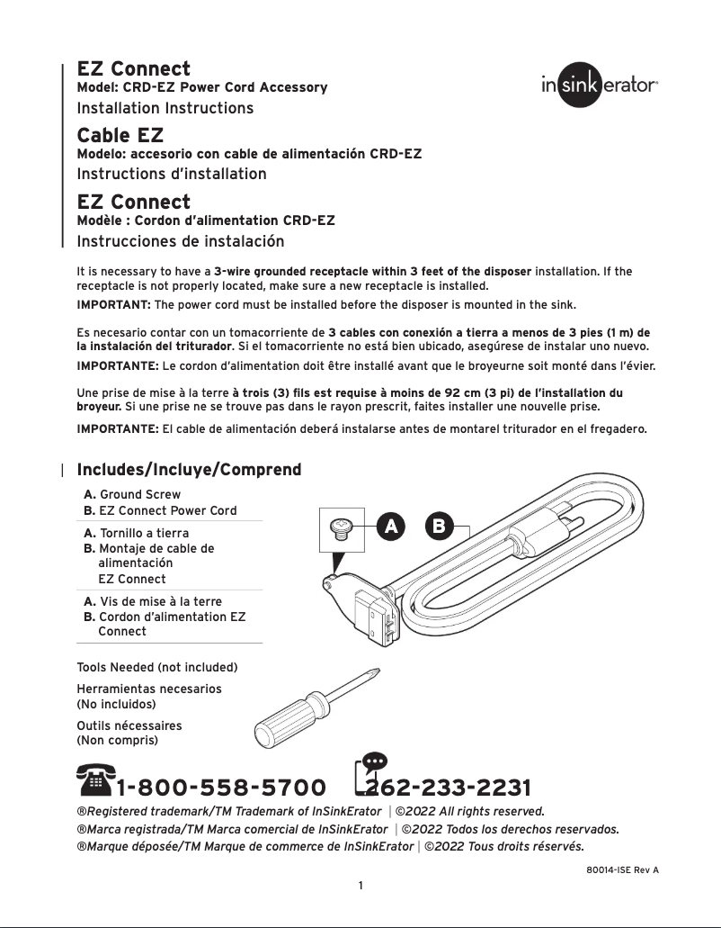Image de la première page du manuel de l'appareil CRD-EZ