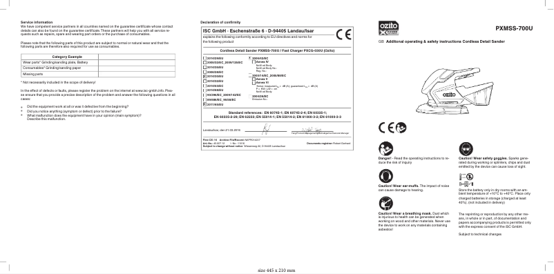 Image de la première page du manuel de l'appareil PXMSS-700U