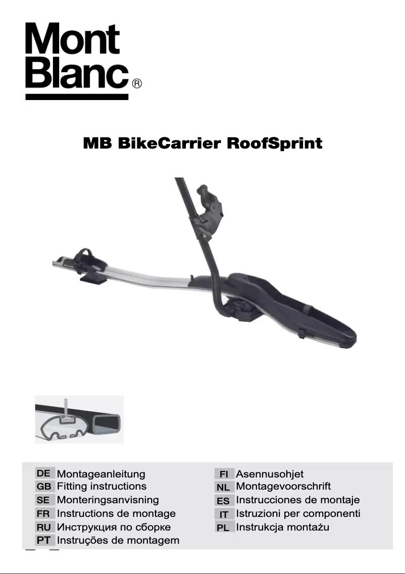Page n°1 - Manuel utilisateur Mont Blanc RoofSprint L
