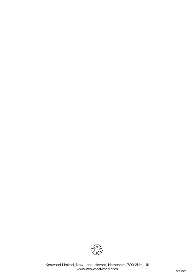 Page n°1 - Manuel utilisateur Kenwood FP920