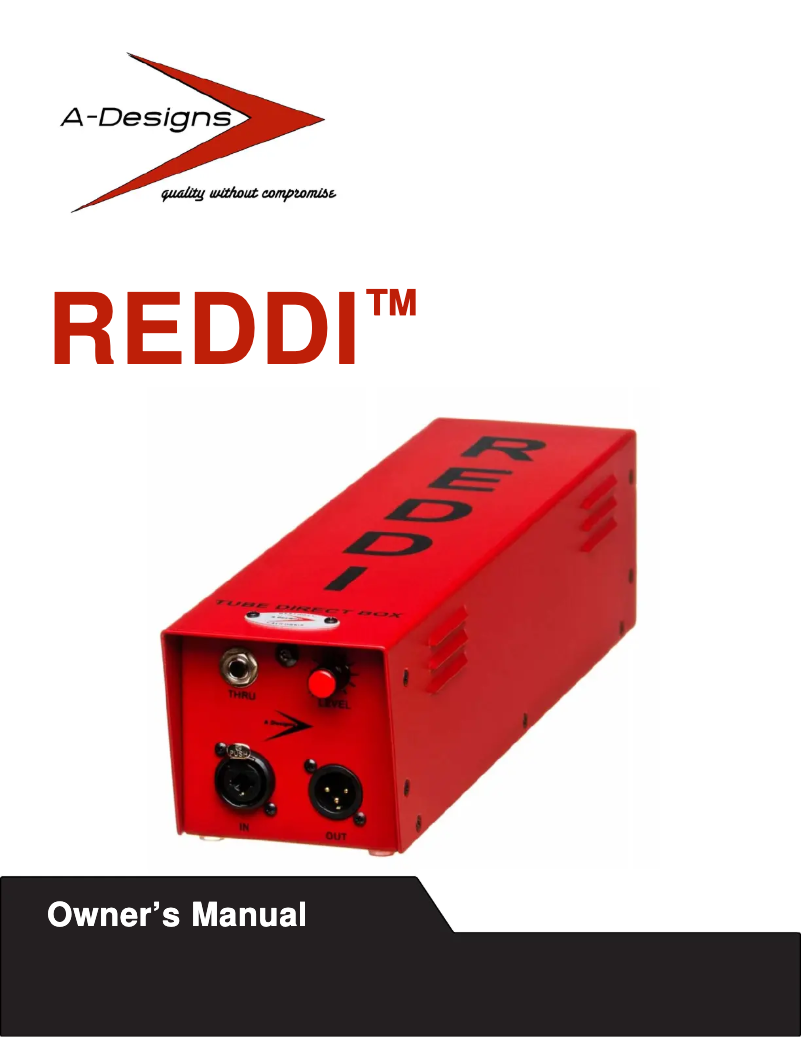 Image de la première page du manuel de l'appareil REDDI