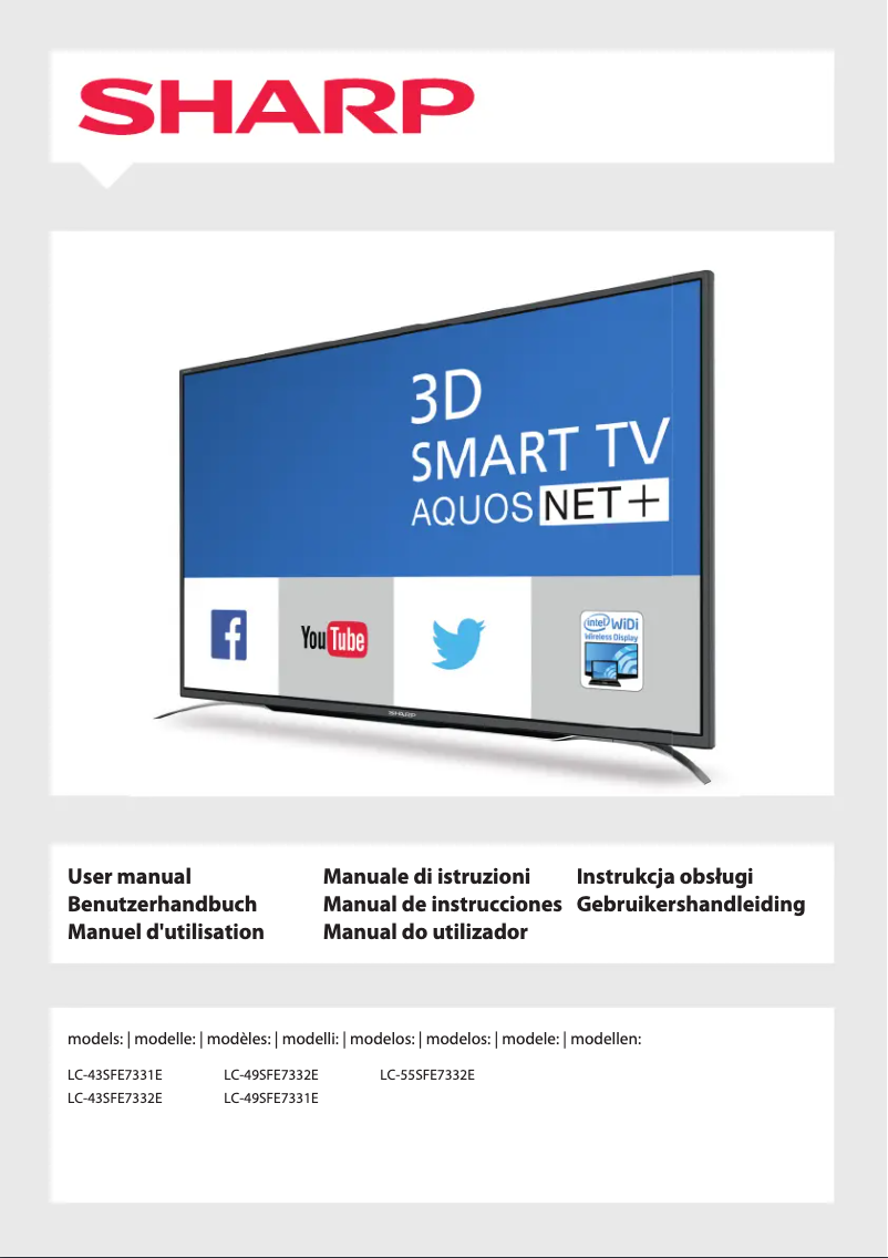 Page 1 de la notice Manuel utilisateur Sharp LC-49SFE7331E