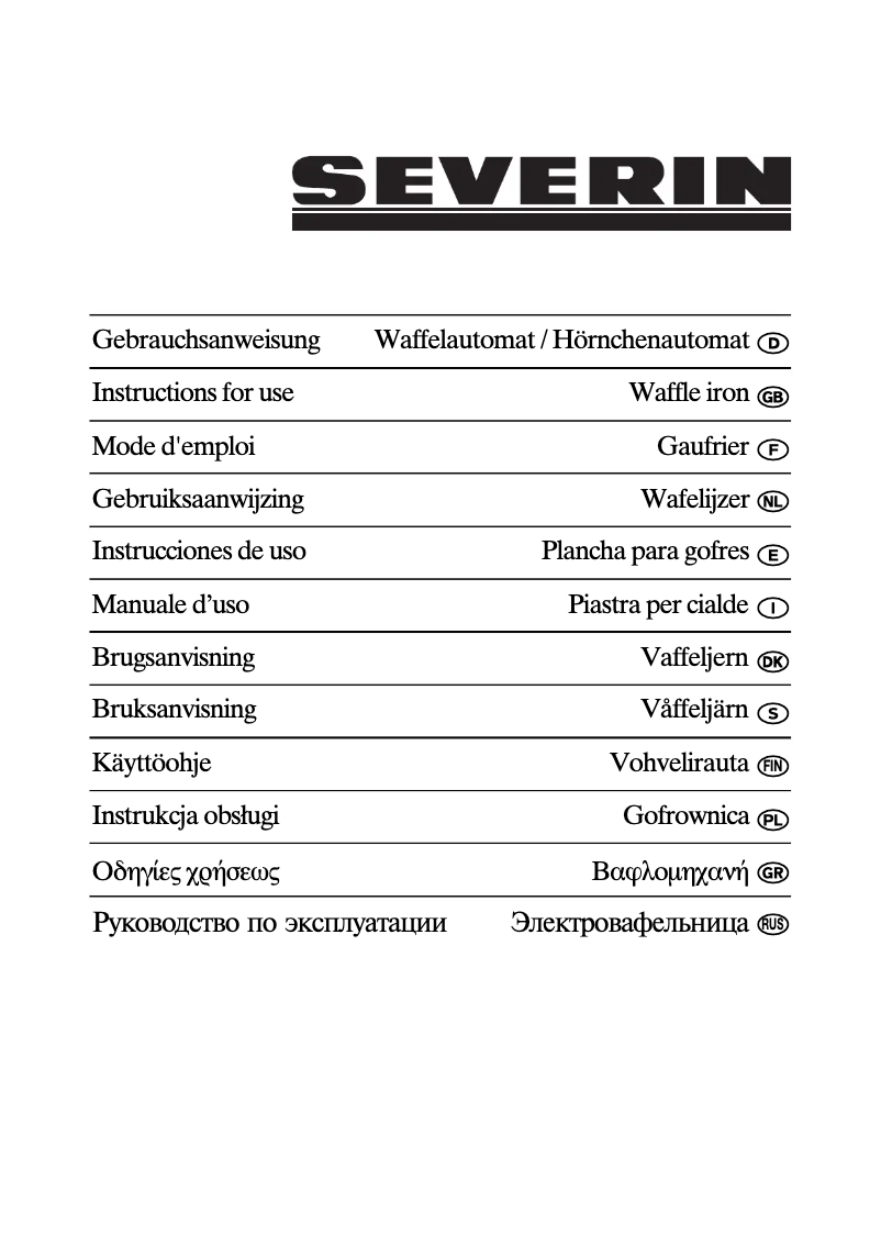 Page 1 de la notice Manuel utilisateur Severin WA 2120