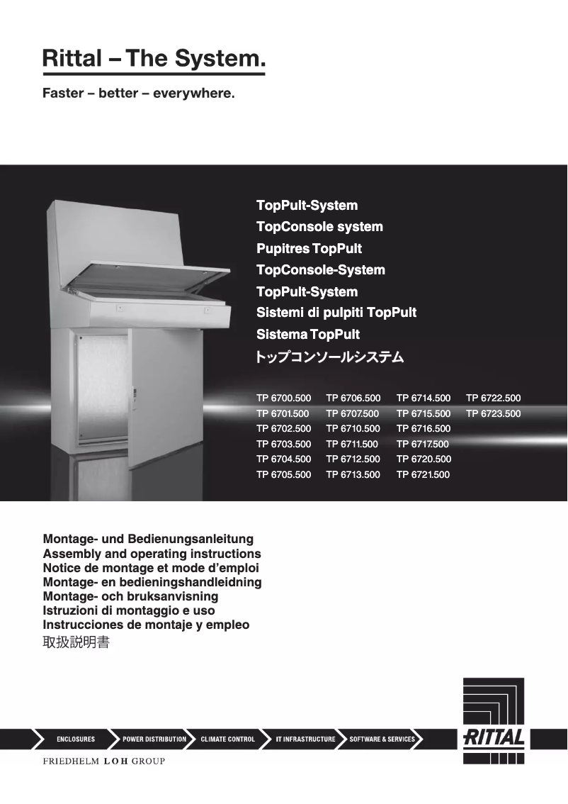 Page n°1 - Manuel utilisateur Rittal TP 6700.500
