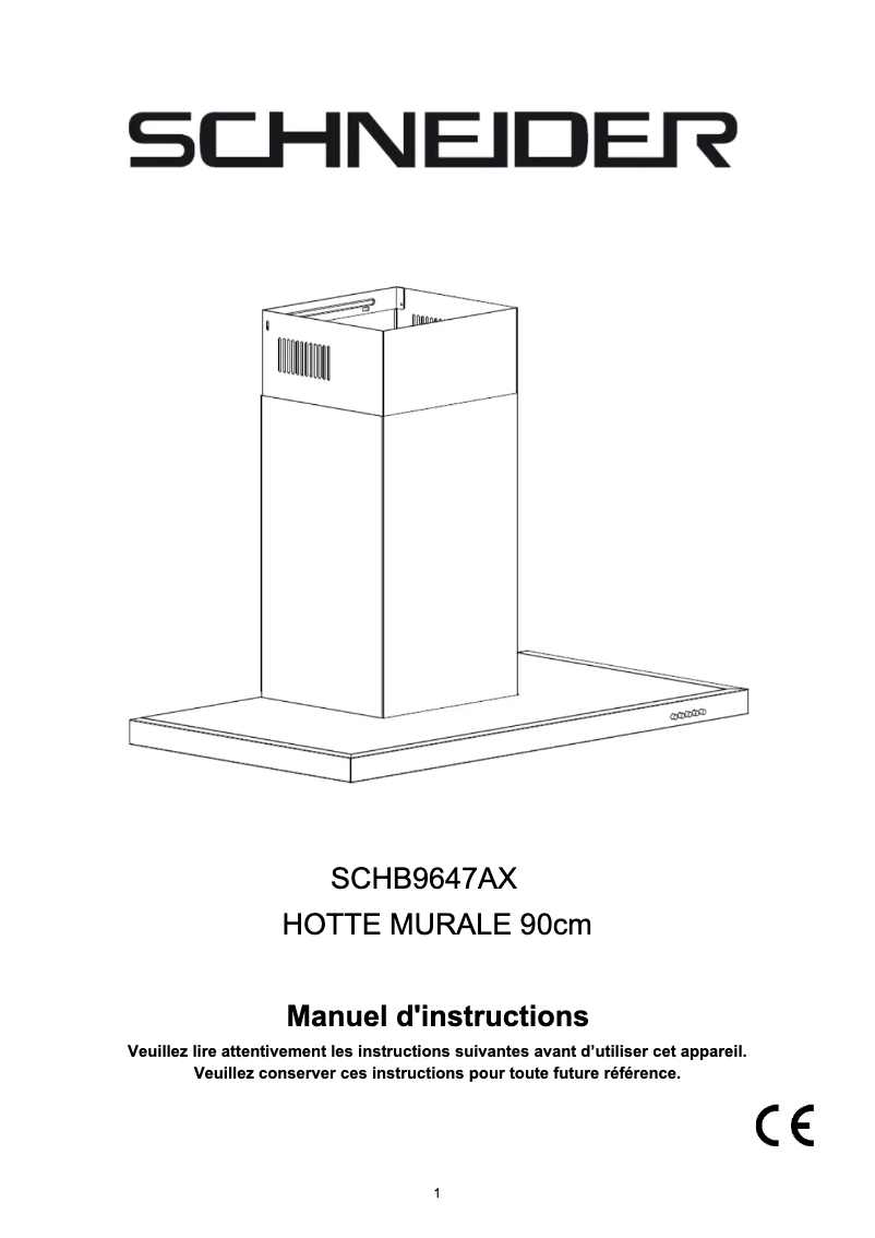Image de la première page du manuel de l'appareil SCHB9647AX