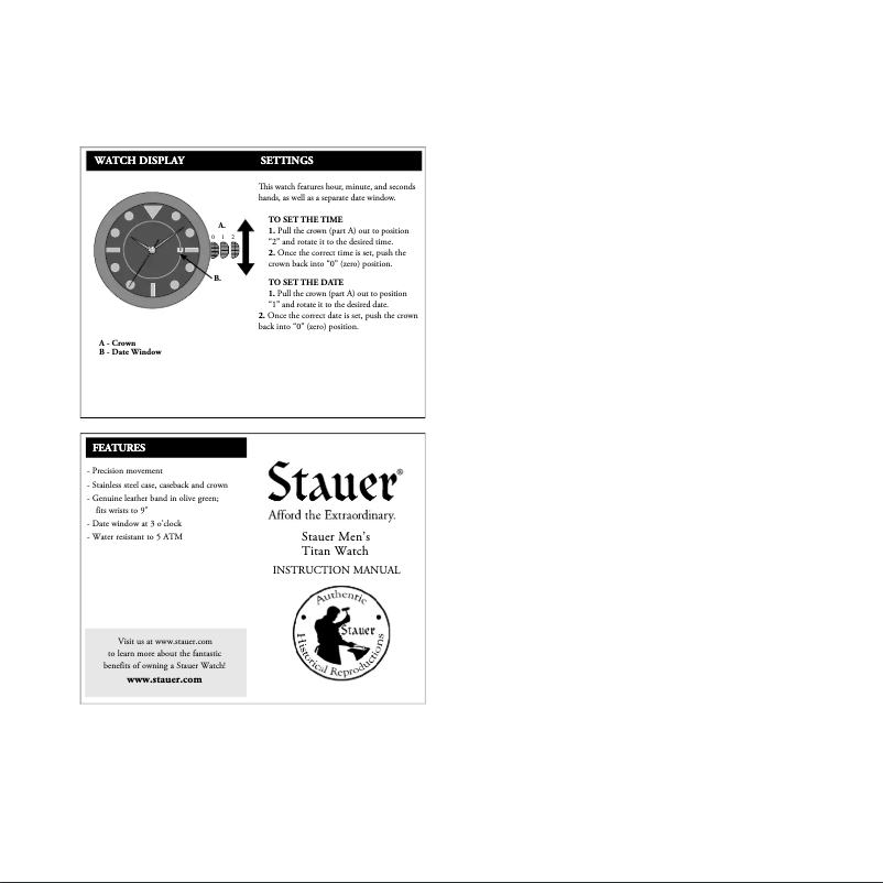 Page 1 de la notice Manuel utilisateur Stauer 43536