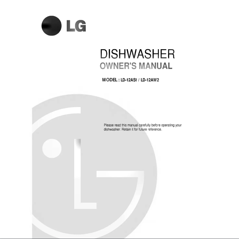 Page 1 de la notice Manuel utilisateur LG LD-12AS1