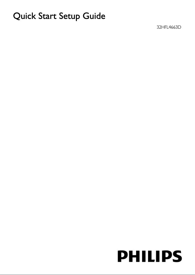 Page 1 de la notice Manuel utilisateur Philips 32HFL4663D