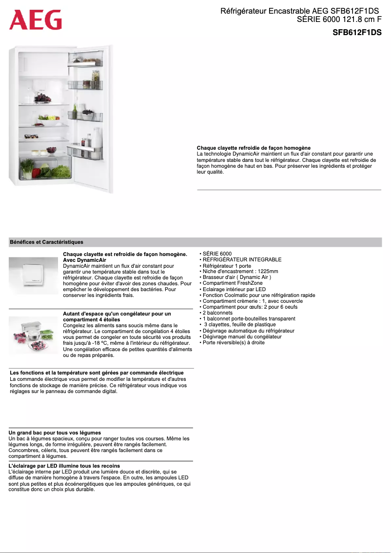 Image de la première page du manuel de l'appareil SFB612F1DS