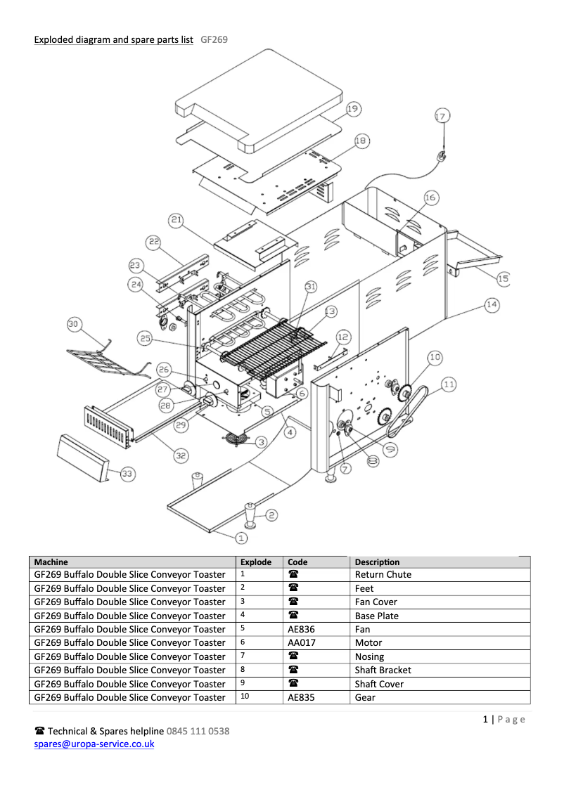 Page n°1 - Schéma de câblage Buffalo GF269