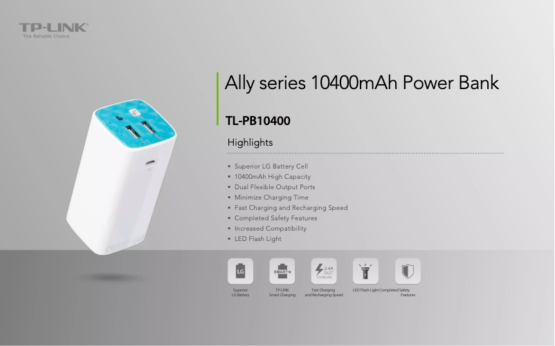 Image de la première page du manuel de l'appareil TL-PB10400