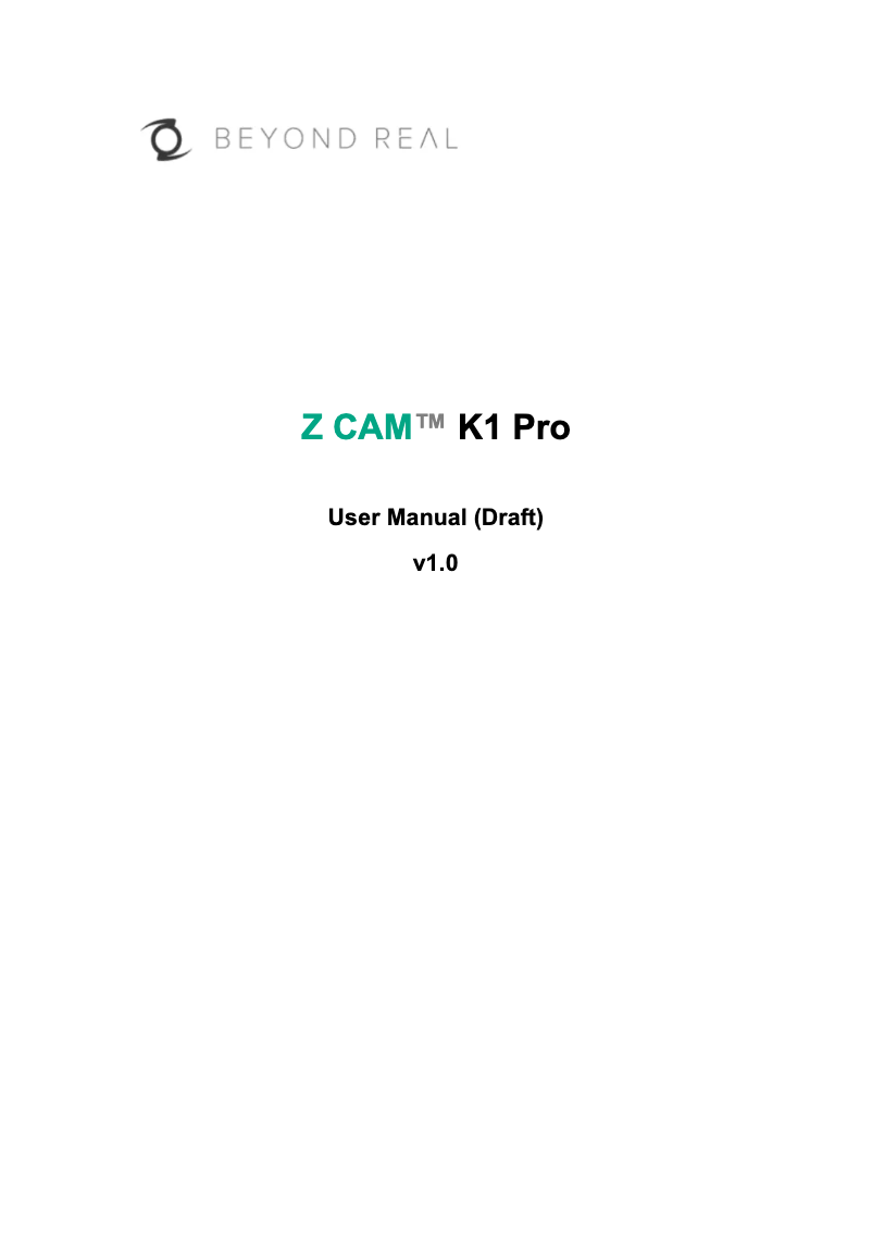 Imagen de la primera página del manual del dispositivo K1 Pro