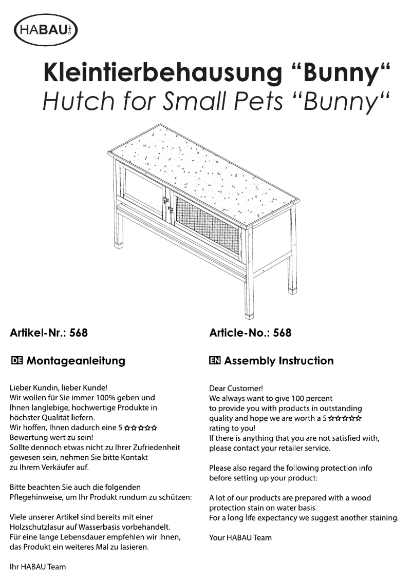 Image de la première page du manuel de l'appareil Bunny