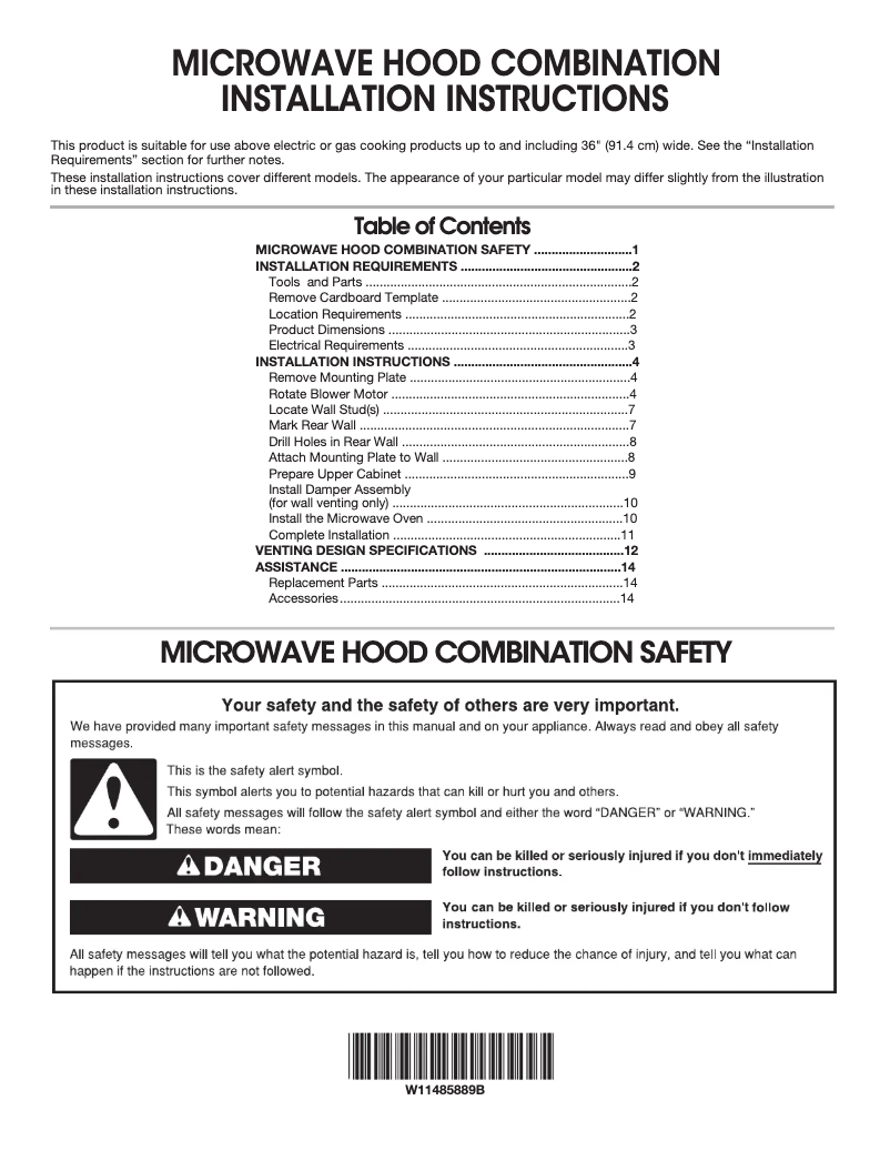 Page n°1 - Informations de garantie Maytag MMV1175JB