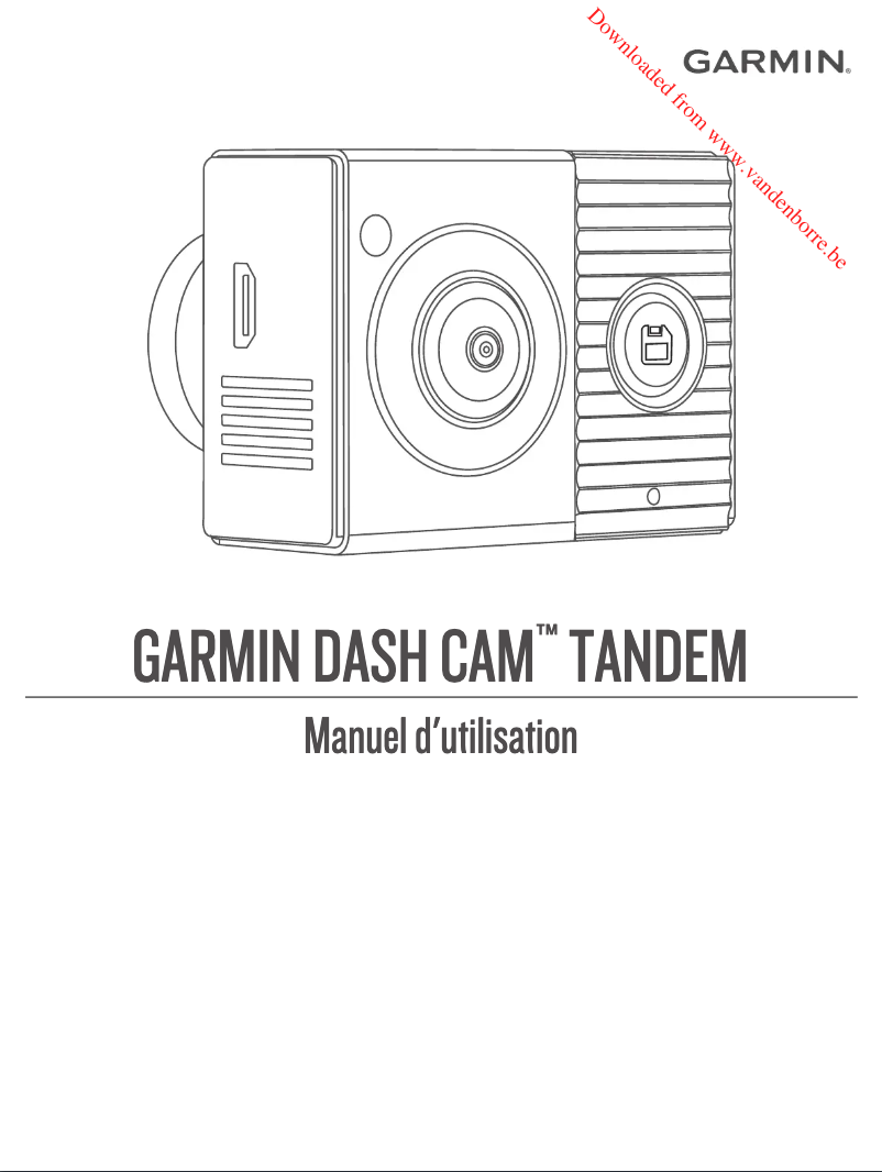 Page 1 de la notice Manuel utilisateur Garmin Dash Cam Tandem