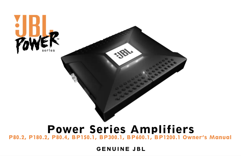 Page n°1 - Manuel utilisateur JBL Power P80.4