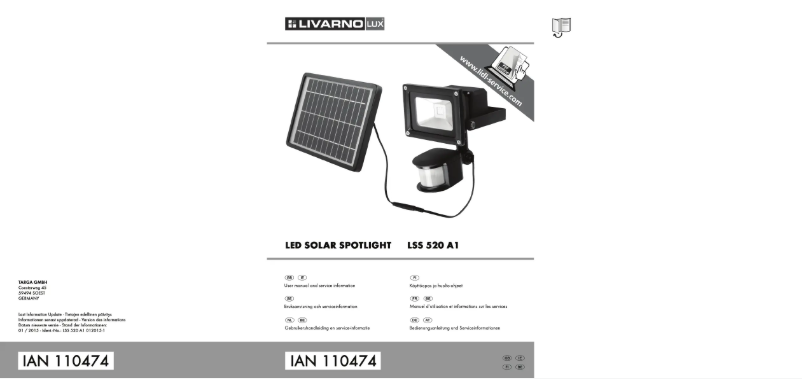 Page n°1 - Manuel utilisateur Livarno Lux IAN 110474