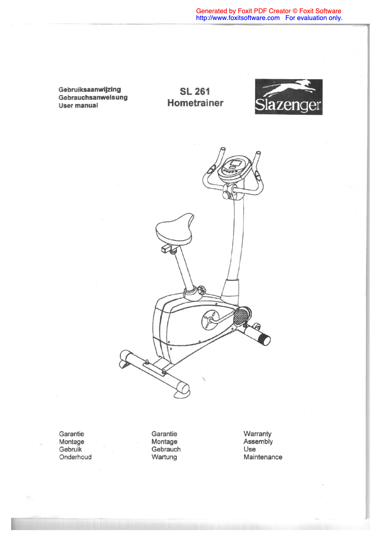 Página 1 del manual Manual de usuario Slazenger SL 261