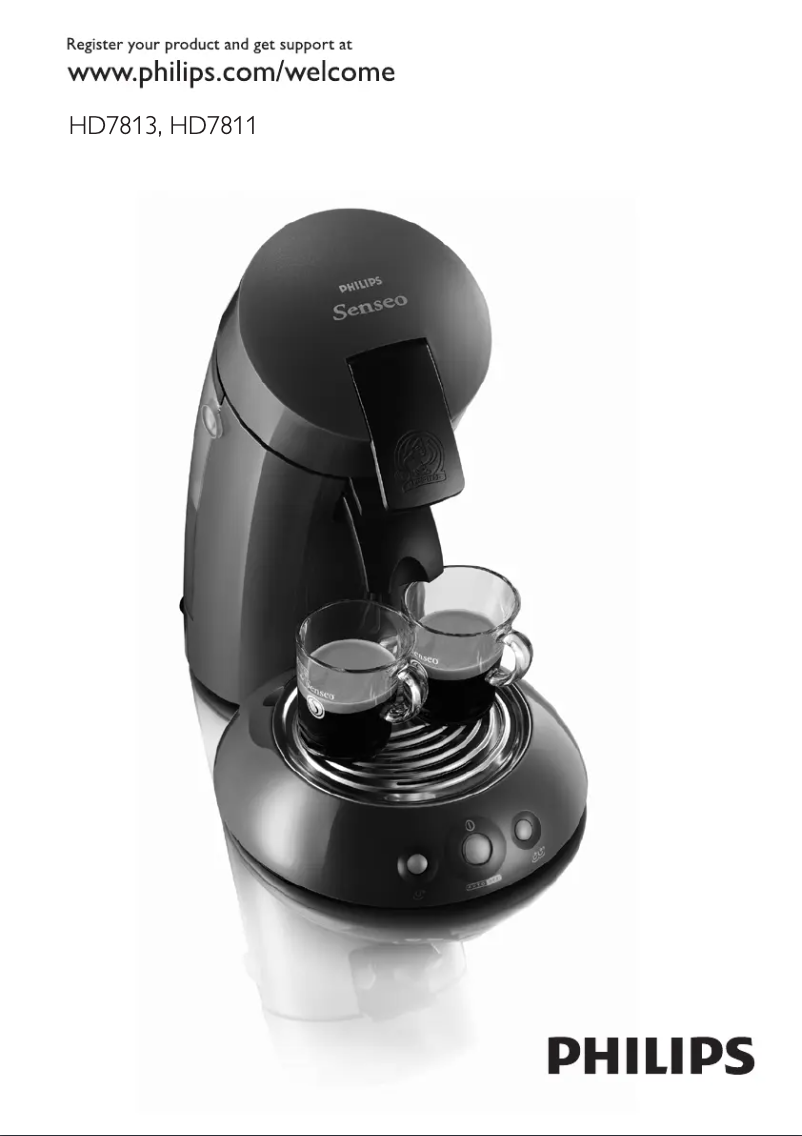 Image de la première page du manuel de l'appareil Senseo Original HD7813