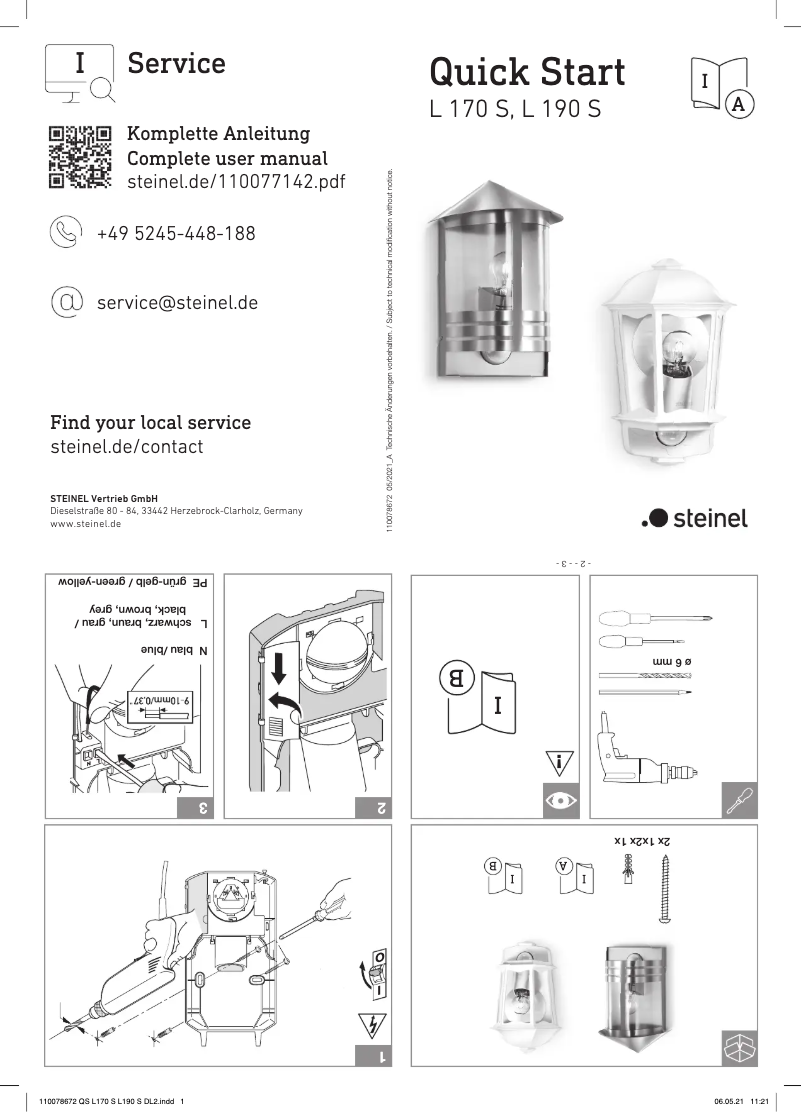 Image de la première page du manuel de l'appareil L 190 S